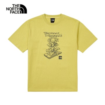 The North Face 官方旗艦 北面UE男款卡其色純棉大尺寸印花短袖T恤｜8C6Q0UO