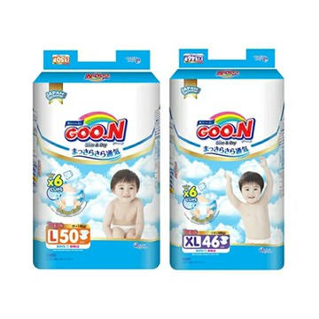 GOO.N大王 國際版棉柔紙尿褲 L 50片/XL 46片*4包入【德芳保健藥妝】