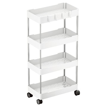 小麥購物 置物推車 L803  4層  寬款 白色