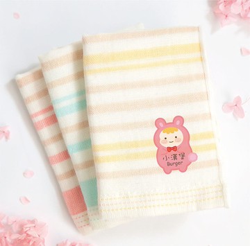 MIT燙印手帕紗布巾【兔兔變裝秀】一組3入