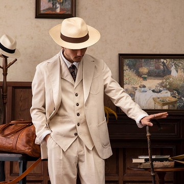 SOARIN棉麻槍駁領純色休閒西裝外套(2326XZ04)