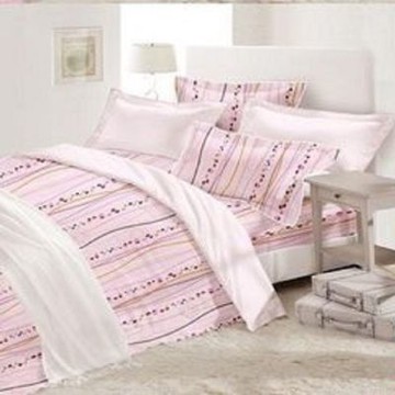 LAMINA混紡單人被套-印花粉