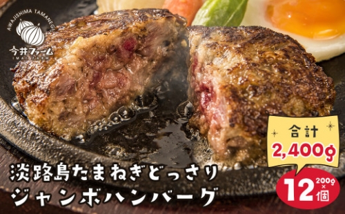 淡路島たまねぎどっさりジャンボハンバーグ 200g×12個