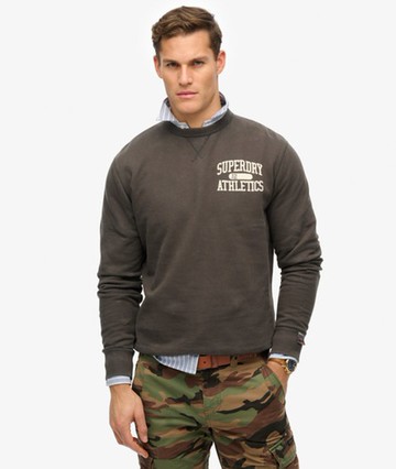 Superdry Men's Athletic Essentials Crew Sweatshirt Dark Grey Size: S