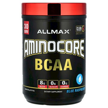 ALLMAX, AMINOCORE 支鏈氨基酸營養粉，藍樹莓味，0.69 磅（315 克）
