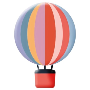 vanibaby 3D立體防撞壁飾 無毒無味 防刮耐磨 超強防撞保護力 可裁切軟包  30 x 42 x 2cm  熱氣球  1個