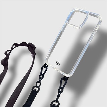 【客製禮品】德國拜耳高透耐黃雙鉤手機殼+掛繩套組 iphone手機殼