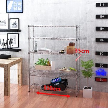 客尊屋-粗管小資型 35x120X165Hcm 銀衛士六層架