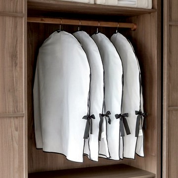 日本 霜山 透氣棉布衣物防霉防塵套-3入