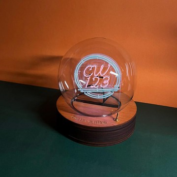 客製化禮物 生日 情人節禮物 玻璃球燈 - Led neon light 燈 字句