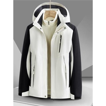 沖鋒衣男女外套三合一戶外冬季加絨加厚風衣可拆卸防水保暖登山服