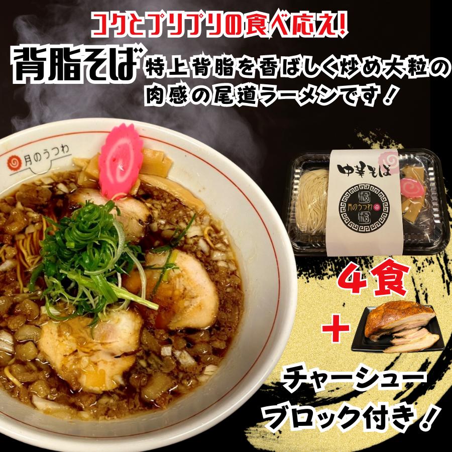 ラーメン　お取り寄せ　中華そば　お試しセット　味わい4種類　焼豚具材付き4食に焼豚1ブロック付き