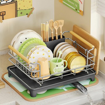 新款廚房置物架碗盤收納架瀝水架家用臺面晾碗碟架碗架收納濾水架 y806