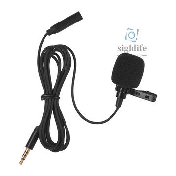 迷你夾式領夾式領夾式電容麥克風,帶 3.5 毫米耳機輸出插孔,適用於 iPhone iPad Android 智能手機數