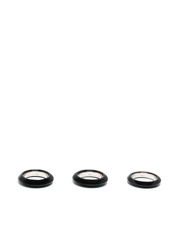 Sophie Buhai - round-cut set of three rings - women - Sterling Silver - 7