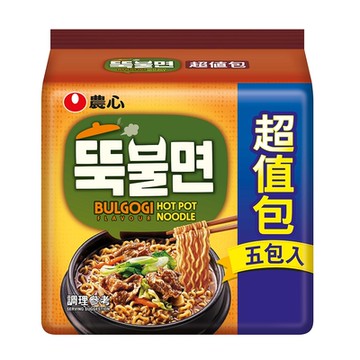 農心 石鍋烤肉風味麵超值包(115g*5入)