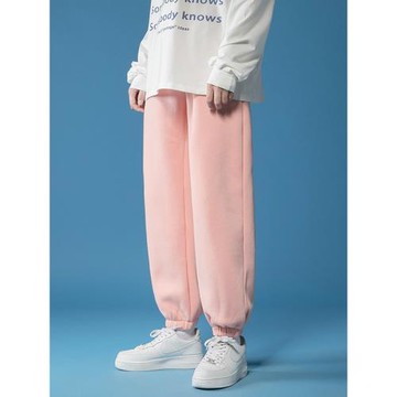 Men's solid color loose sports pants    男士純色寬松運動衛褲