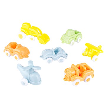 瑞典Viking toys - 莫蘭迪色系 - 迷你交通小車隊(7件組)-7cm
