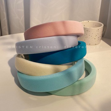 糖果色海綿發箍女秋冬發卡網紅2021年新款寬邊法式彩色頭箍發飾