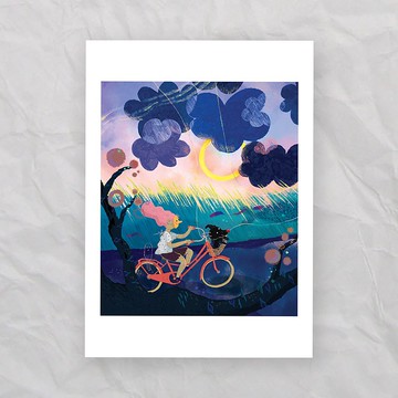 艸方明信片 我們在逐夢路上相伴 原創插畫 萬用卡 文具