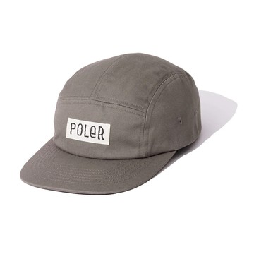 日本限定POLER FURRY FONT COTTON 5P CAP LOGO棉質五片帽 灰