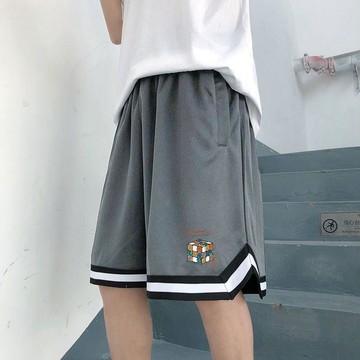 休閒百搭~運動褲網眼速幹薄款短褲夏季胖子寬鬆加肥加大跑步潮流五分褲 寬鬆短褲 休閒中褲 五分褲 男生短褲 運動短褲 夏季