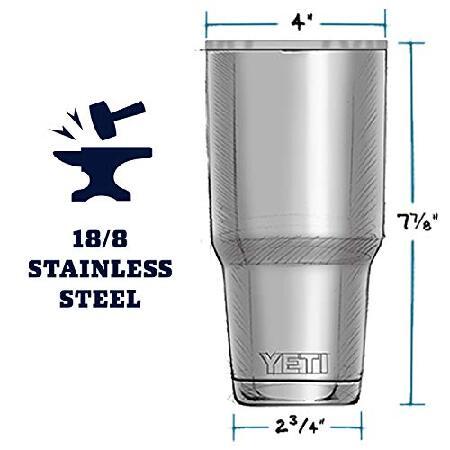 YETI Rambler 30 oz Stainless Steel Vacuum Insulated Tumbler w MagSlider Lid, Navy並行輸入品