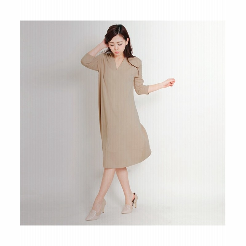 マーサ Martha Vネックフレアワンピース 通販 Lineポイント最大get Lineショッピング