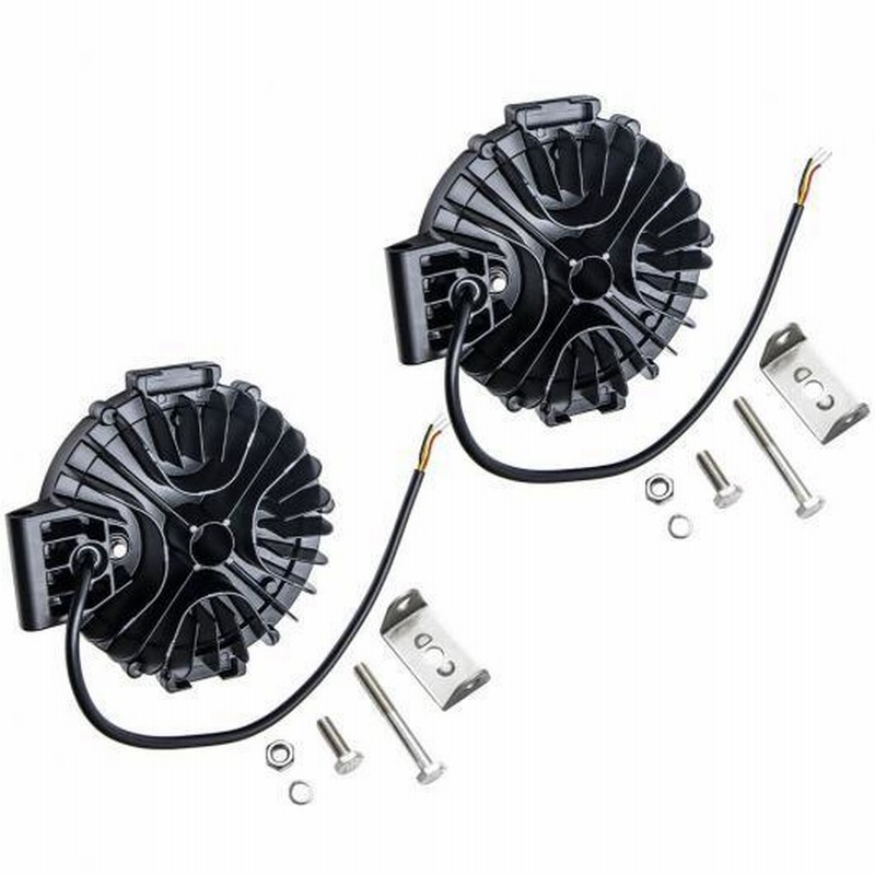 AL 2ピース 7 インチ 200W ラウンド LED ワーク ライト コンボ DRL