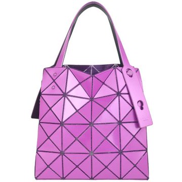 ISSEY MIYAKE 三宅一生 BAOBAO 金屬紫紅色三角格4x4手提/肩背包