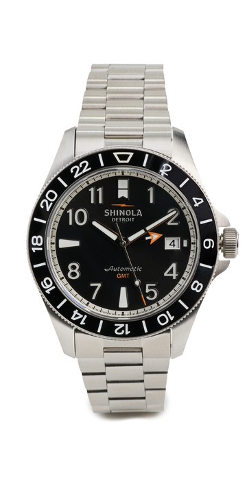 Shinola Monster GMT 40mm Watch Set Black 40mm