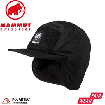 【MAMMUT 長毛象 Fleece Cap 絨毛保暖飛行帽《黑》】1191-01400/保暖帽/雪帽/登山帽/防寒帽