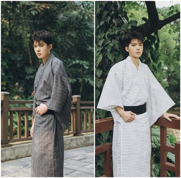 日式和服 出口日式男款傳統和服浴衣家居服COS舞台劇棉質和服配角帶腰帶【HZ66846】
