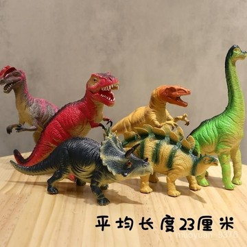 【臺灣-出貨】  恐龍玩具塑膠軟兒童套裝仿真動物霸王龍軟膠小號可髮聲男孩侏羅紀 0WU7