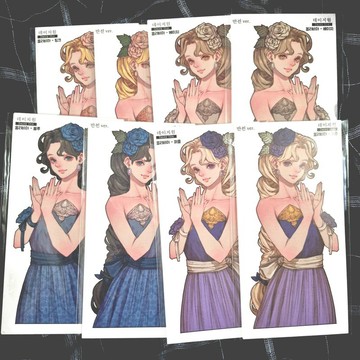Olivia 64 張混搭手帳貼紙 復古風女孩 (honne market)