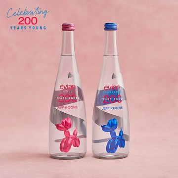 法國 evian 200週年 evian x Jeff Koons 氣球狗 限量紀念瓶