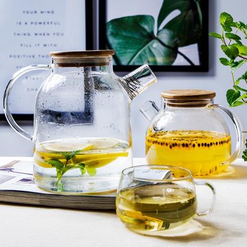 歐式高硼硅玻璃過濾水壺耐高溫泡茶壺養生水壺扎壺水杯茶具套裝