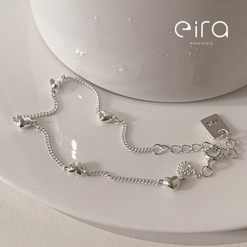 Eira Accessory 純銀愛心手鍊‧925純銀手鍊‧可愛 愛心 百搭 送禮 手鍊 手飾 CSL0012A