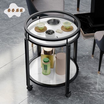 麻將桌 茶幾 茶水架雙層圓形棋牌室專用煙缸茶水臺麻將桌 邊幾 小茶幾[DD0503005]