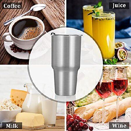 Pack Insulated Tumblers, 30oz Stainless Steel Tumbler, Double Wall Vacuum Tumbler Coffee Cup, Stainless Steel Travel Mug with Lid and Straw, Durable