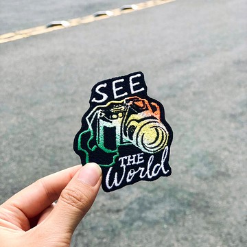 【去走走刺繡布貼】see the word 相機款