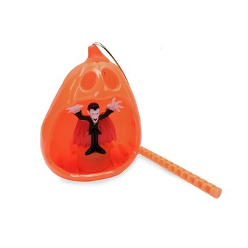 MODACore 摩達客 萬聖派對變裝 LED發光燈籠  吸血鬼款 橘色  1組  11x14x6cm