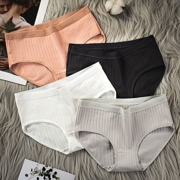 內褲女士純棉抗菌透氣無痕中腰提臀少女日系三角短褲頭學生底褲夏