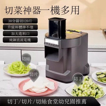 商用蘿卜丁洋蔥土豆切切片絲切菜機碎菜切割機多功能電動切菜切丁[DD1205001]