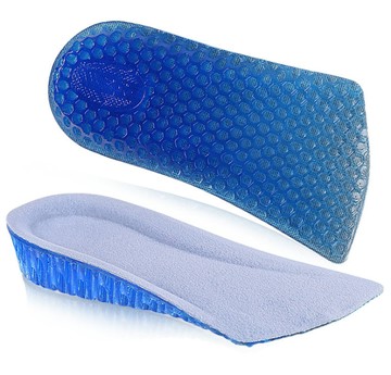 (杰恆)los1069蜂窩3cm彈力隱形內增高鞋墊半截絨布後跟增高鞋墊減震緩壓