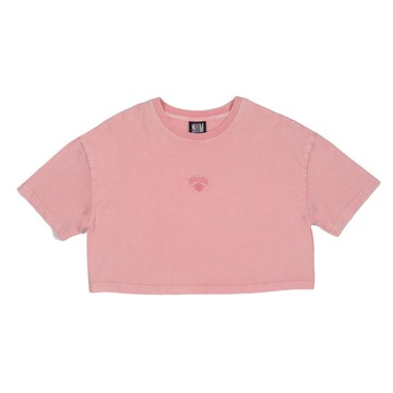 NBA 女款 短版 落肩 水洗隊徽 短袖上衣 尼克隊 3522101641