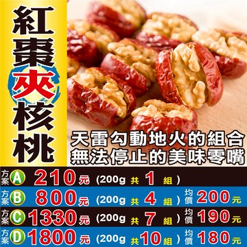 W207【紅棗▪夾核桃】✔ 紅棗去核▪核桃去殼▪開罐即食║相關產品：薏仁 黑豆 雪蓮 蓮子 黑棗