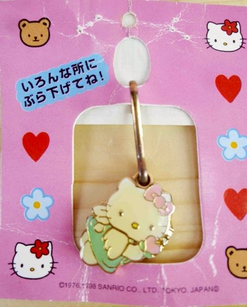 【震撼精品百貨】Hello Kitty 凱蒂貓~KITTY吊飾拉扣-天使綠