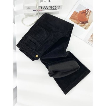 美拉德燈芯絨褲子女冬季微喇叭休閑褲2026新款高腰加絨醋酸馬蹄褲