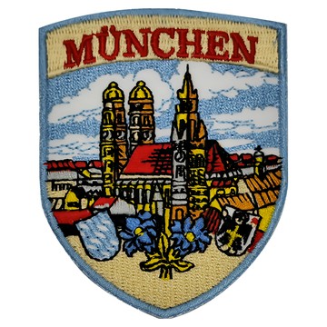 A-ONE 匯旺 德國慕尼黑 München 地標造型刺繡 7.5 x 6 CM  彩色  1件